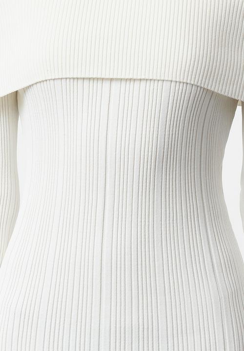 Trendyol - Midi Pencil Knitwear Dress - Ecru