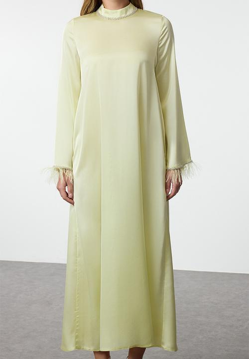 Trendyol - Maxi A line Woven Dress - Light khaki
