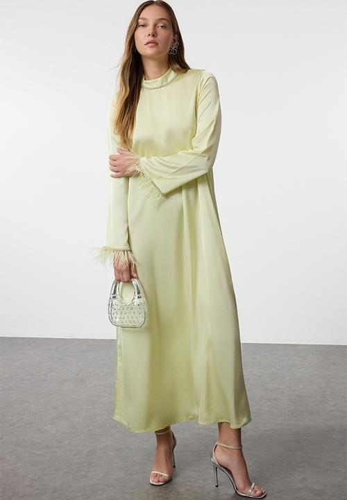 Trendyol - Maxi A line Woven Dress - Light khaki