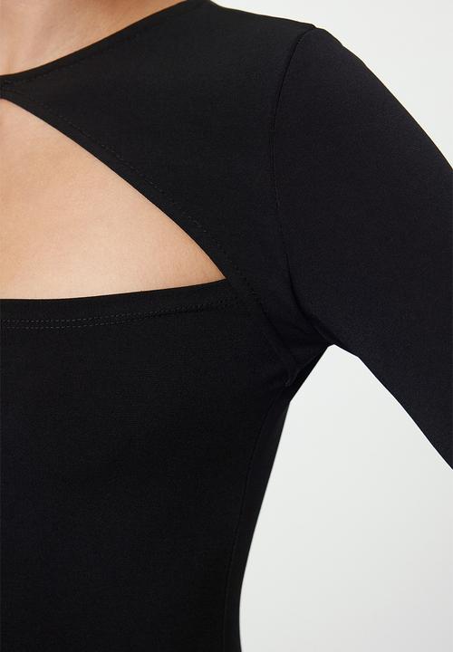 Trendyol - Maxi Knit Bodycon Formal  Dress  Dress - Black
