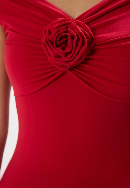 Trendyol - Stretchy Detailed Fitted Knitted Blouse - Red