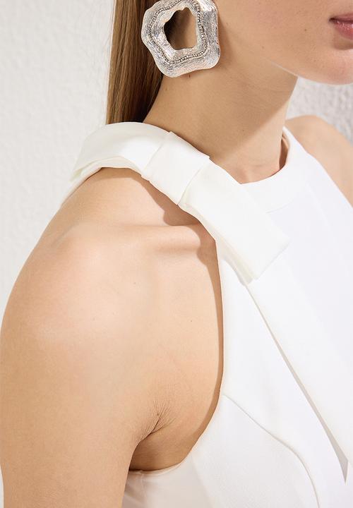 Trendyol - Mini Aline Woven Turtled Dress - White