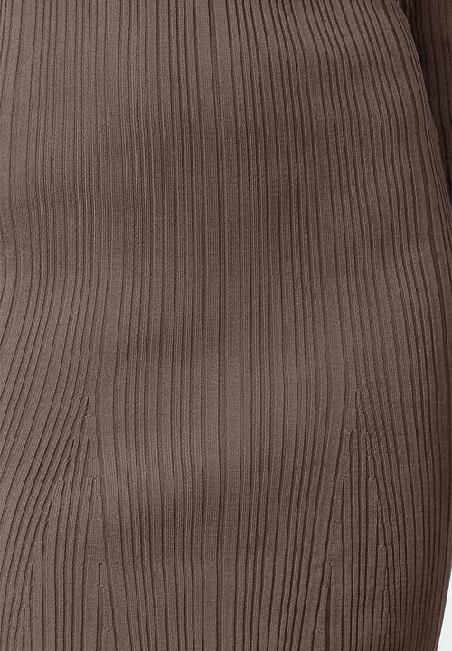 Trendyol - Midi Pencil Knitwear Dress - Brown