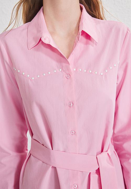 Trendyol - Maxi Casual Woven Dress - Light Pink