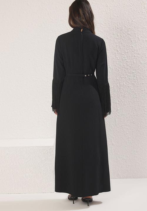 Trendyol - Maxi High Neck Woven Dress - Black
