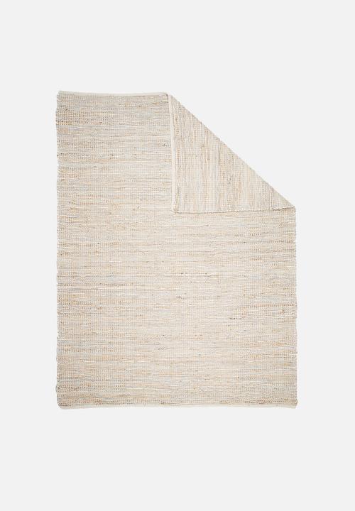 Sixth Floor - Hemp & leather rug