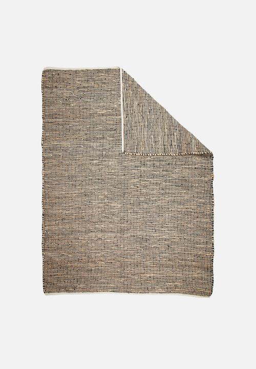 Sixth Floor - Hemp & leather rug