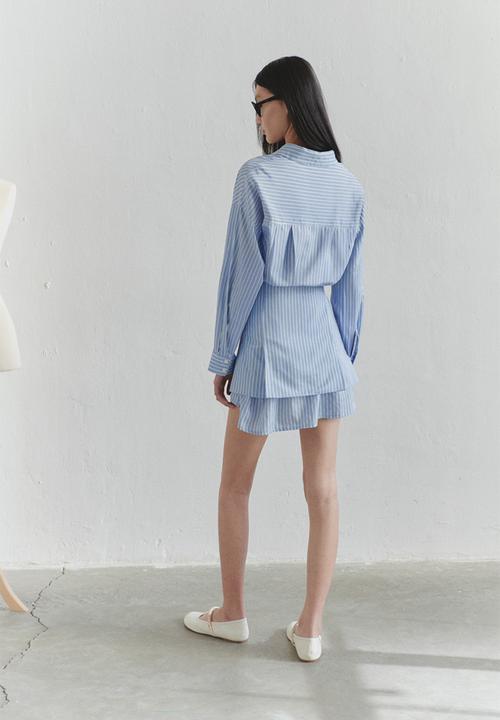 Trendyol - Mini Aline Woven Dress - Blue