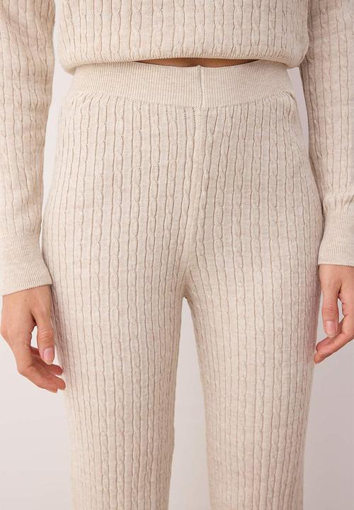 Trendyol - Zippered Knitwear Lower-Upper Set   - Stone