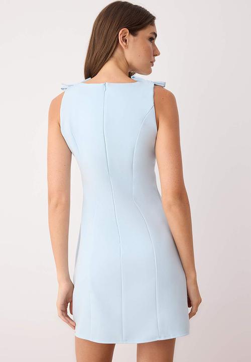 Trendyol - Mini Bodycon Woven Dress - L/blue