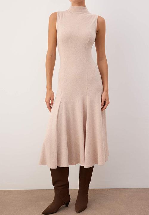 Trendyol - Maxi Aline Knit Dress - Cream