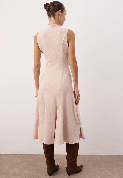 Trendyol - Maxi Aline Knit Dress - Cream