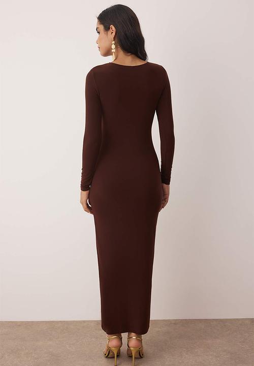 princess polly baby blue dress Women Sexy Strapless Glitter Brown Maxi Long Dress Birthday Party Outwear  Knitted Bodycon Clothing
