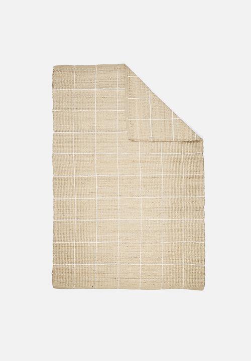 Sixth Floor - Jute grid rug