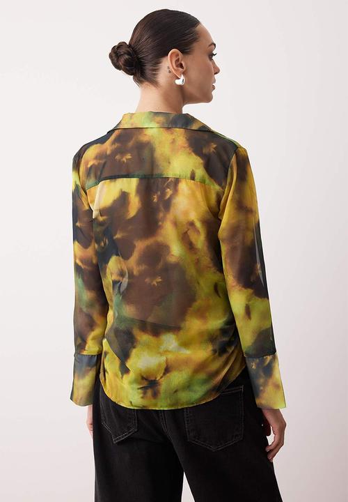 Trendyol - Abstract Pattern Chiffon Shirt - Multi