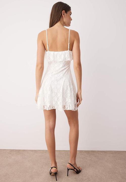 Trendyol - Mini Woven Sleeveless  Dress - White