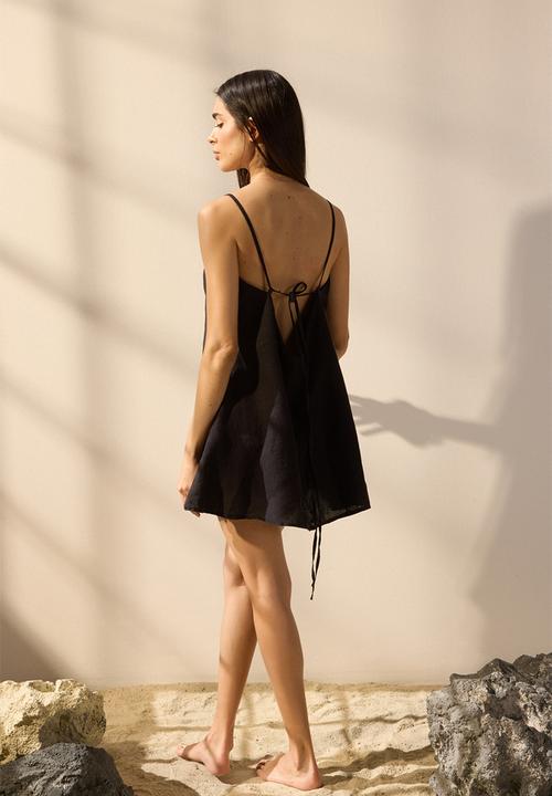 Trendyol - Mini Sleeveless Woven Dress - Black