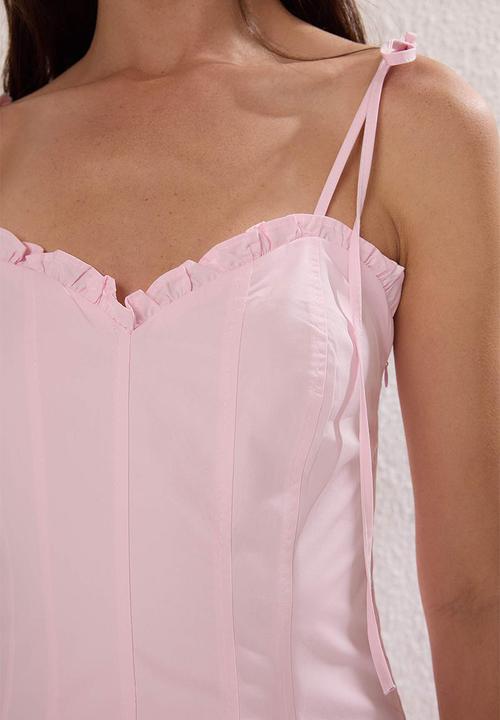 Trendyol - Maxi Aline Woven Dress - Pink