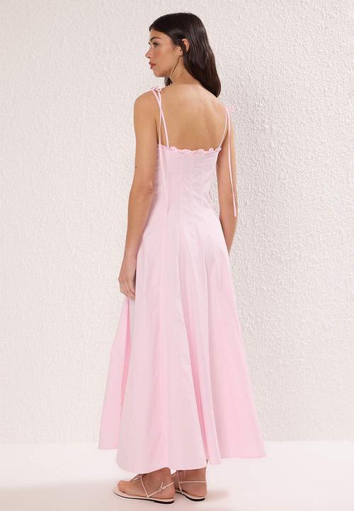 Trendyol - Maxi Aline Woven Dress - Pink