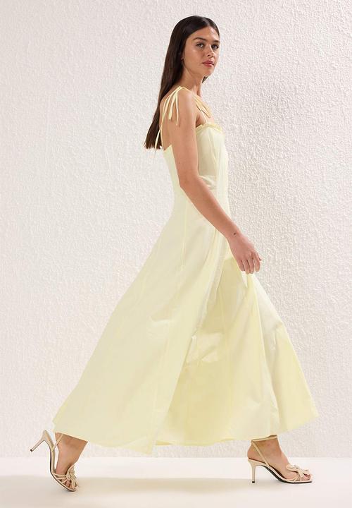 Trendyol - Maxi Aline Woven Dress - Yellow
