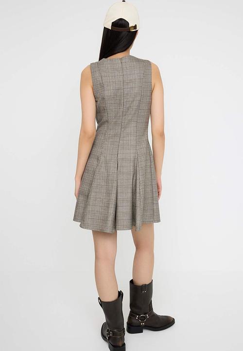 Trendyol - Mini Aline Woven Dress - Grey