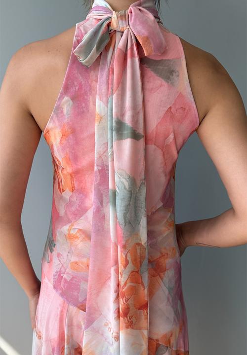 Trendyol - Maxi Woven Halter Neck Dress - Multi