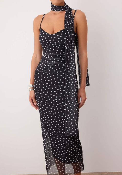 Trendyol - Maxi Woven Straight Cut Dress - Black
