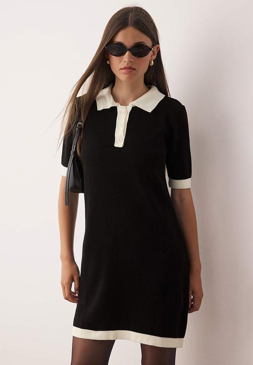 ミストレアス Side Volume Contrast Collar Dress original.jpg