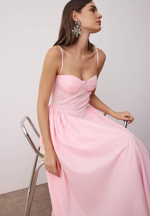 Trendyol - Maxi A line Sleeveless Woven Dress - Pink