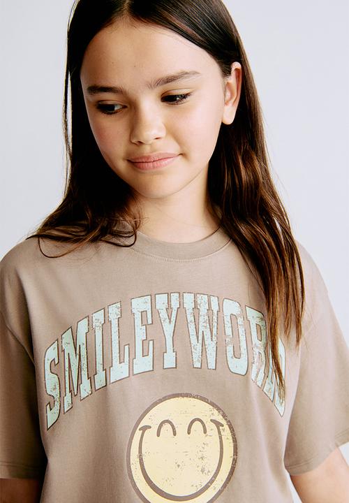 H&M - Printed cotton T-shirt - beige,multi