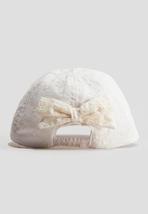 H&M - Appliquéd cotton cap - white