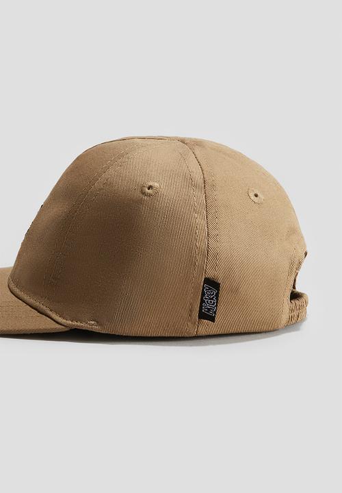 H&M - Cotton cap - dark beige/mickey mouse