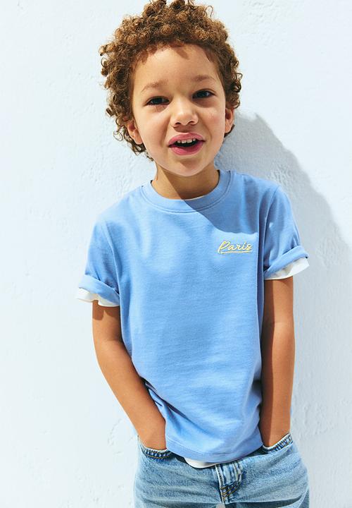 H&M - Printed T-shirt - blue/paris