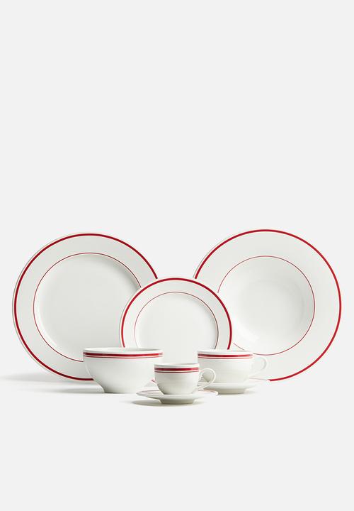 H&M - Small porcelain bowl - white & red