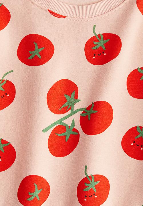 H&M - Sweatshirt - light peach pink/tomatoes
