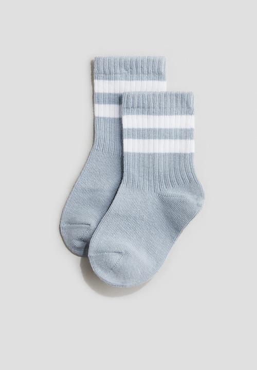 H&M - 3-Pack socks - white/blue striped