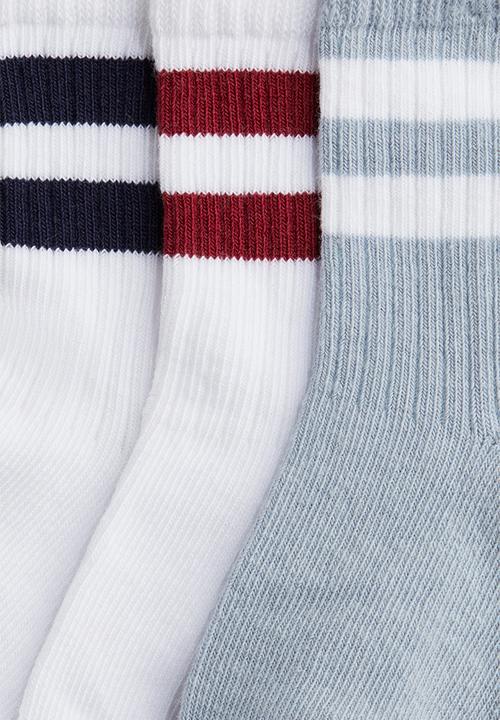 H&M - 3-Pack socks - white/blue striped