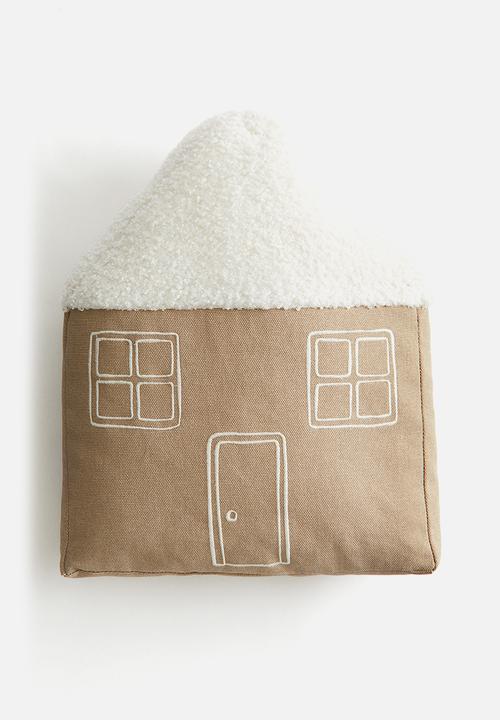 H&M - House-shaped cushion - beige house 