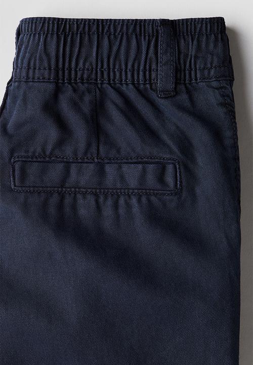 H&M - Loose-fit tapered twill chinos - navy blue