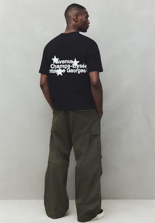 H&M - Loose fit cargo trousers - dark khaki green