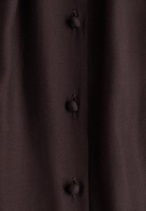 H&M - Button-front tunic dress - dark brown