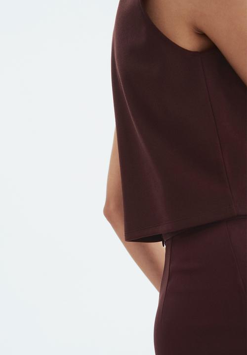H&M - Button-decorated top - dark brown