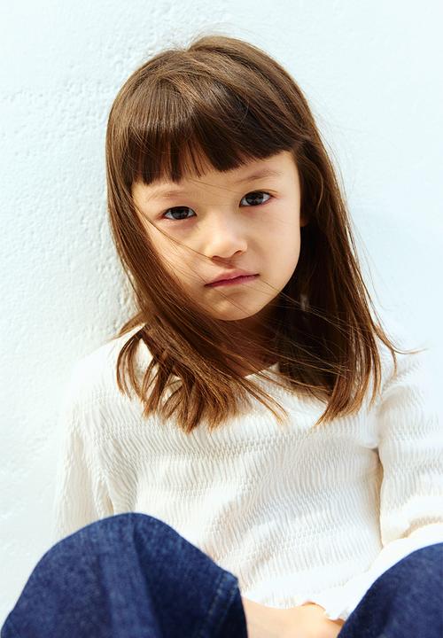 H&M - Smocked jersey top - white