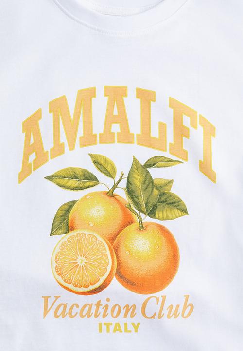 H&M - Oversized cotton t-shirt - white amalfi