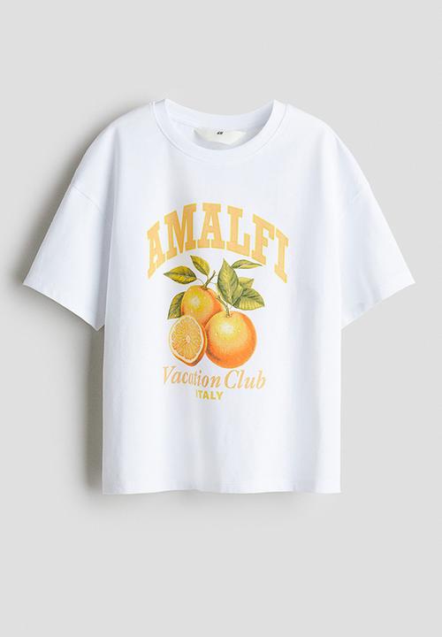H&M - Oversized cotton t-shirt - white amalfi