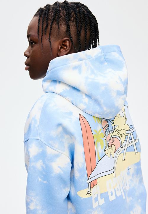 H&M - Printed hoodie - light blue the simpsons