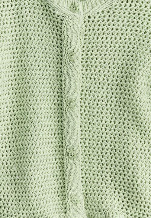 H&M - Crochet-look cardigan - light green 