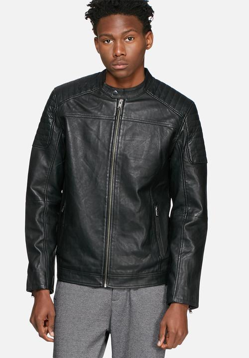 Selected Homme - London leather jacket