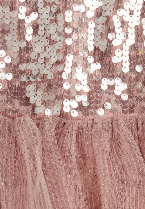 H&M - Sequined dress - dusty pink 