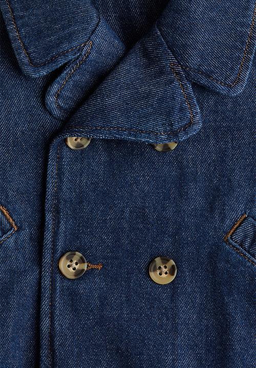 H&M - Trench coat - dark denim blue